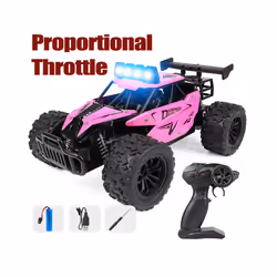 1:16 Remote Control Car Off Road Drift With LED High-Speed Rc Car Climbing Vehicle Trucks 2.4G Children - Full scale Pink
