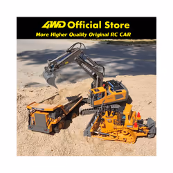 4WD Remote Control Excavator Toy Radio Controlled RC Dump Truck Vehicle Crawler Bulldozer Construction - Excavator 2Battery