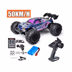 Rc Car Off Road 4x4 High Speed 75KM/H Remote Control Car With LED Headlight Brushless 4WD 1/16 Monster - 16101-PP-1B