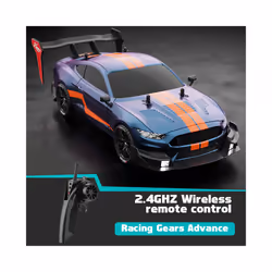 2.4G Rc Cars 4WD RC Drift Car Toy GTR Model Soft Shell Remote Control Racing Car kids Toys for Boys - Mustang-VT