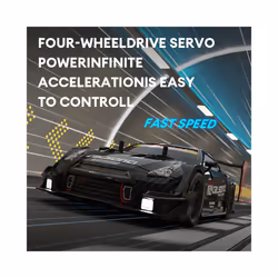 2.4G Rc Cars 4WD RC Drift Car Toy GTR Model Soft Shell Remote Control Racing Car kids Toys for Boys - GTR-Red