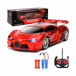 1:18 RC Car With Led Light 2.4G Radio Remote Control Cars Sports High-speed Drift Car Boys Toys For - WHITE
