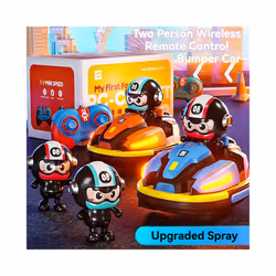 RC Battle Bumper Car Toy for Toddler Boy Girl Catapult Robot Karting Toy with Music Light RC Battle - Bumper Car Battle