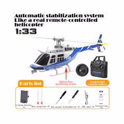 RC ERA C138 1:36 Remote Control Simulation RC Bell 206 Helicopter Altitude Hold 2.4g Genuine 6axis Gyro - RC C138ZCPRO BLUE 1 ...