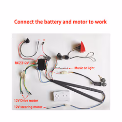 DIY  200W wire harness for children's electric car with switch and remote control receiver Ride On Toys - Electronic swing