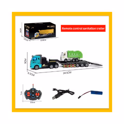 Remote Control Toy Car Semi-Trailer Heavy Truck Container Trailer Simulation Model Wireless Remote Control - 16D00059