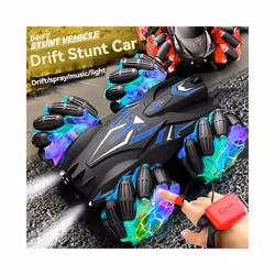 2.4G 4WD RC Car Remote Control Car Spray Twisting 360 Degree Rotation Stunt Drift Car High-speed Drive - 10 Way Blue