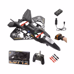 L0712 RC Plane 2.4G Remote Control Aircraft Gravity Sensing Helicopter Glider with Light EPP Foam Fighters - B Dual Control
