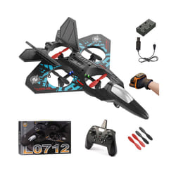 L0712 RC Plane 2.4G Remote Control Aircraft Gravity Sensing Helicopter Glider with Light EPP Foam Fighters - A Dual Control