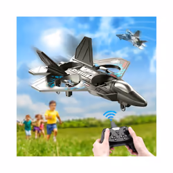 L0712 RC Plane 2.4G Remote Control Aircraft Gravity Sensing Helicopter Glider with Light EPP Foam Fighters - A Dual Control
