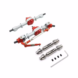 Metal Gear Front And Rear Axle Set With Drive Shaft Suitable For 1/12 Remote Control Car MN D90 D91 - Silver B