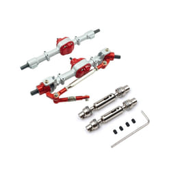 Metal Gear Front And Rear Axle Set With Drive Shaft Suitable For 1/12 Remote Control Car MN D90 D91 - Silver B