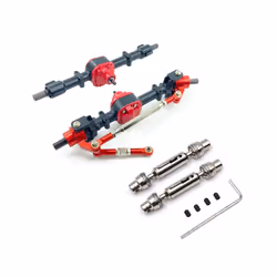 Metal Gear Front And Rear Axle Set With Drive Shaft Suitable For 1/12 Remote Control Car MN D90 D91 - Black B