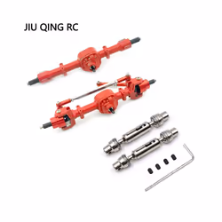 Metal Gear Front And Rear Axle Set With Drive Shaft Suitable For 1/12 Remote Control Car MN D90 D91 - Black B