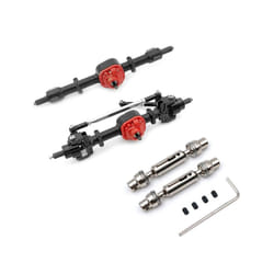 Metal Gear Front And Rear Axle Set With Drive Shaft Suitable For 1/12 Remote Control Car MN D90 D91 - Black A