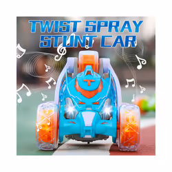 2.4G RC Car Radio Remote Control Cars Twist Spray Stunt Car Music Light 360 Rotation Stunt Car Toys - JNHPMKF2200001