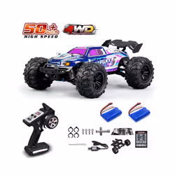 Rc Car Off Road 4x4 High Speed 70KM/H Remote Control Car with LED Headlight Brushless 4WD 1/16 Monster - 16101-PP-2B
