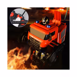 RC Car Deformation Fire Truck Water Spray With Lights Large Excavator Crane Outdoor Electric Engineering - water sprayable