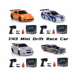 2.4G High speed Drift Rc Car 1/43 4WD Remote Control Car Four Wheel Drive Radio Controlled Mini GTR - 4302 1Battery Box