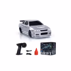 2.4G High speed Drift Rc Car 1/43 4WD Remote Control Car Four Wheel Drive Radio Controlled Mini GTR - 4304 1Battery Box