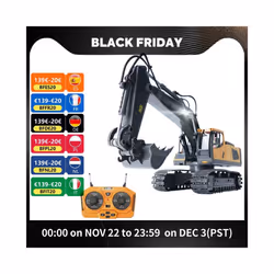RC Excavator 1/20 2.4GHz 11CH RC Construction Truck Engineering Vehicles Educational Toys for Kids with - RC Excavator