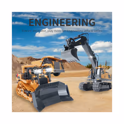 RC Excavator 1/20 2.4GHz 11CH RC Construction Truck Engineering Vehicles Educational Toys for Kids with - RC Excavator