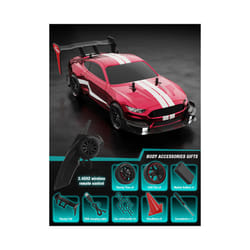 1:14 4WD RC Drift Car Racing 2.4G Remote Control Car Four-wheel Drive Remote Control Drift Car GTR Model - RED STRIP
