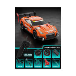 1:14 4WD RC Drift Car Racing 2.4G Remote Control Car Four-wheel Drive Remote Control Drift Car GTR Model - ORANGE
