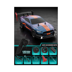 1:14 4WD RC Drift Car Racing 2.4G Remote Control Car Four-wheel Drive Remote Control Drift Car GTR Model - PURPLE STRIP