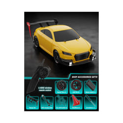1:14 4WD RC Drift Car Racing 2.4G Remote Control Car Four-wheel Drive Remote Control Drift Car GTR Model - YELLOW