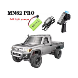Full Scale RC CAR1:12  2.4G 4WD Off-Road Crawler Car Pick Up TruckControllable Headlights Remote Control - MN82 Silvery