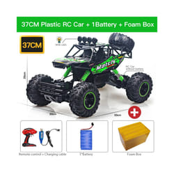 ZWN 1:12 / 1:16 4WD Remote Control Car With Led Lights 2.4G Radio RC  Cars Off-Road 4x4 Control Trucks - 37CM Green 1B P