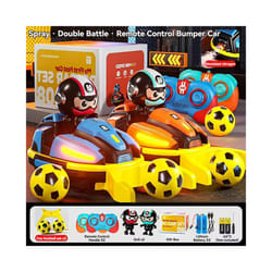 RC Battle Bumper Car Toy for Toddler Boy Girl Catapult Robot Karting Toy with Music Light RC Battle - Football Battle