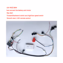 DIY 200W wire harness for children's electric car with switch and remote control receiver Ride On Toys - 12V RX23 A
