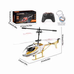 Kids Remote Helicopter With Stable Flight & Easy Control Remote Control Aircraft Flying Kids Toys for - Platinum