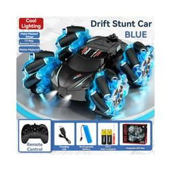 2.4G 4WD RC Car Remote Control Car Spray Twisting 360 Degree Rotation Stunt Drift Car High-speed Drive - 13 Way Blue