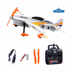 QIDI-550 3D RC Airplane 500mm Wingspan One-Key Hanging Stunt with 6-Axis Gyro Wind Resistant Flight - Orange 1 Battery