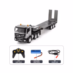 1:24 Huina RC Flat Truck Model 9Channels Alloy Engineer Vehicle 2.4G Remote Control Car Radio Controlled - 1318 RC Flat Truck