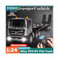 1:24 Huina RC Flat Truck Model 9Channels Alloy Engineer Vehicle 2.4G Remote Control Car Radio Controlled - 1318 RC Flat Truck
