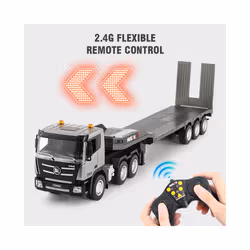 1:24 Huina RC Flat Truck Model 9Channels Alloy Engineer Vehicle 2.4G Remote Control Car Radio Controlled - 1318 RC Flat Truck