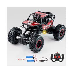 New RC Car 1:16 2WD with LED Light 2.4G 20KM/H High Speed Off-Road Climbing Remote Control Car Toy Gifts - red-2Battery
