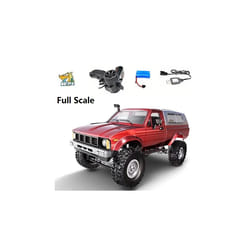 WPL 1:16 C64-1 C24 RC CAR 2.4G Full Scale 4WD Climbing Car Off Road Vehicle C64 Pickup Truck Children - Full Scale C24 Red