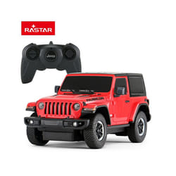 RASTAR Jeep Rubicon RC Car 1:24 scale Remote control car model is available for collection of children - red