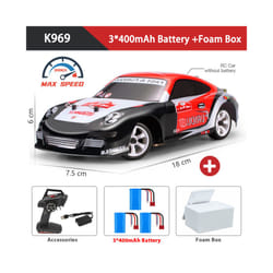 WLtoys K969 1:28 4WD 2.4G Mini RC Racing Car High Speed Off-Road Remote Control Drift Toys Alloy Vehicle - K969 3B Foam Box