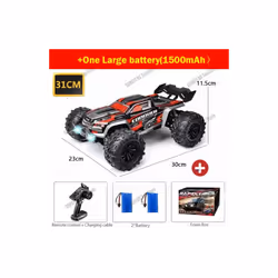 50 or 80KM/H Rc Cars 1/16 Off Drift Road 4WD with LED 2.4G Waterproof Remote Control Monster Truck for - 16101 Red 2B