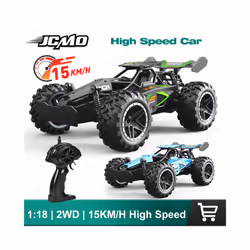 1:18 Scale High Speed Car 15KM/H 2WD Remote Control Racing Car 2.4G Off Road Vehicle RC Car Toys for - Green-2B-OriginalBox