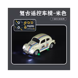 2025 New Wireless Mini Beetle Alloy Remote Control Car Small Mobile Phone Remote Control Model Car Toy - white