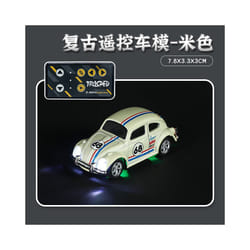 2025 New Wireless Mini Beetle Alloy Remote Control Car Small Mobile Phone Remote Control Model Car Toy - white