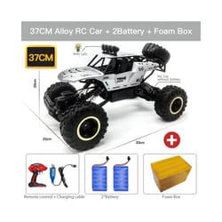 ZWN 1:12 / 1:16 4WD RC Car With Led Lights 2.4G Radio Remote Control Cars Buggy Off-Road Control Trucks - 37 Silver 2B Alloy