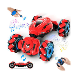 RC Car Remote Control Stunt Toy Car 4WD 1:18 Gesture Sensing RC Drift Cars Twist Climbing Off Road Kids - Red